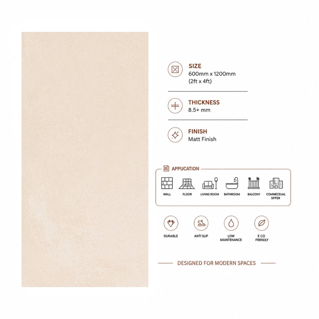 AL Arenisca Beige Plain Kitchen Tiles - My Home Studio